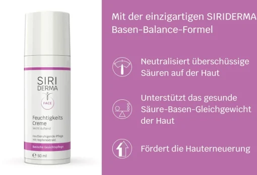 Siriderma Basische Feuchtigkeitscreme - 50ml - 150ml