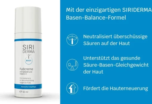 Siriderma Basische Fußcreme - 50ml