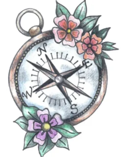Tattooed Now! Temporary Tattoo - Vintage Compass