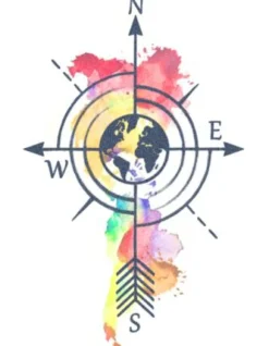 Tattooed Now! Temporary Tattoo - Watercolour Compass
