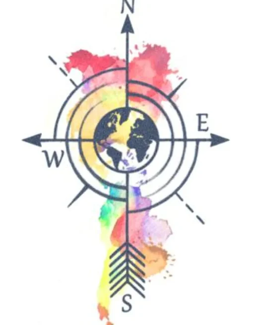 Tattooed Now! Temporary Tattoo - Watercolour Compass