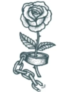Tattooed Now! Temporary Tattoo - Prison Rose Tattoo